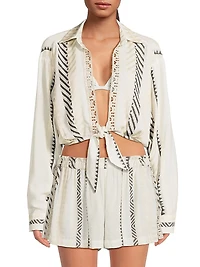 Kaylie Cotton Wrap Top