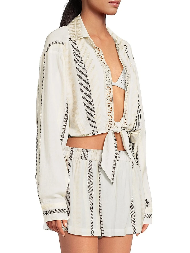 Kaylie Cotton Wrap Top