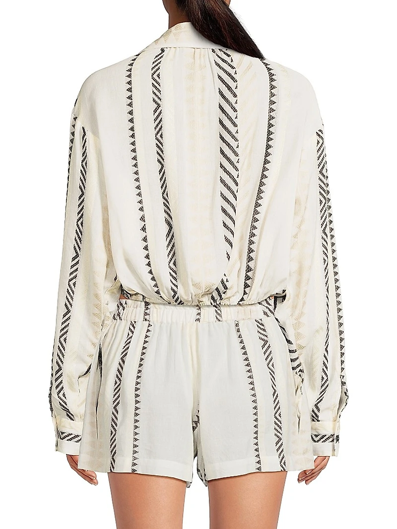 Kaylie Cotton Wrap Top