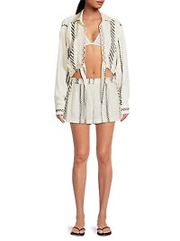 Kaylie Cotton Wrap Top