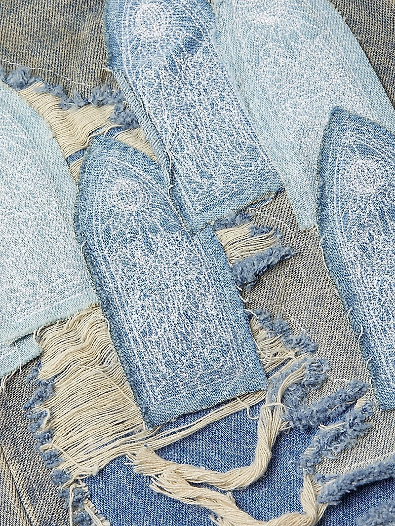 Repaired Patchwork Relaxed Jeans