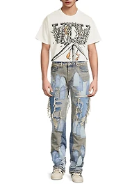 Repaired Patchwork Relaxed Jeans