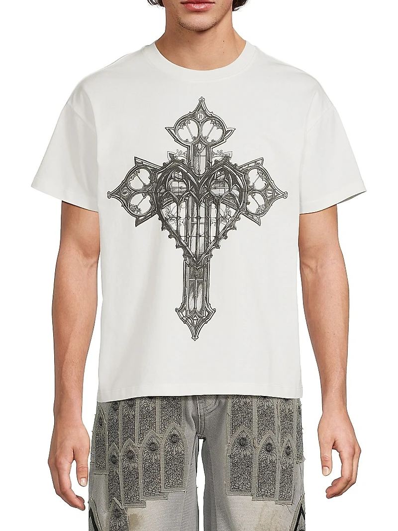 Crossed Heart Crewneck T-Shirt