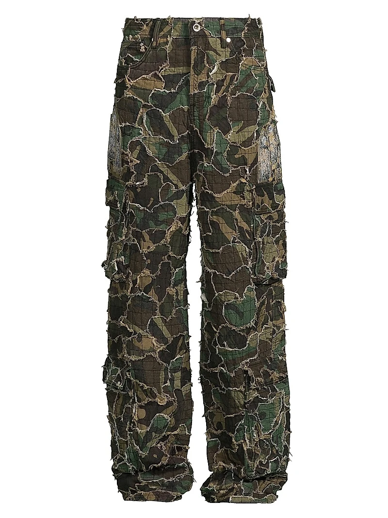 Washed Camo Cargo Pants