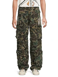 Washed Camo Cargo Pants