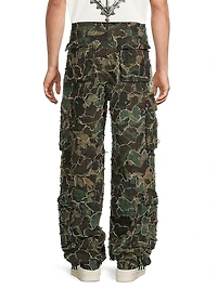 Washed Camo Cargo Pants