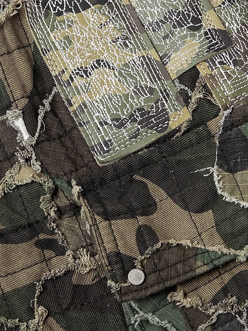 Washed Camo Cargo Pants