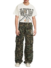 Washed Camo Cargo Pants