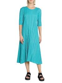 Mellow Pleats Midi-Dress