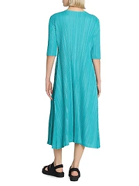 Mellow Pleats Midi-Dress