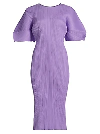 Monthly Colors: April Plissé Midi-Dress