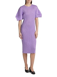 Monthly Colors: April Plissé Midi-Dress