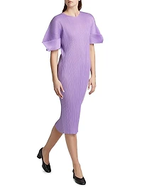 Monthly Colors: April Plissé Midi-Dress