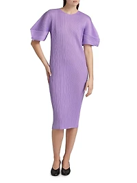 Monthly Colors: April Plissé Midi-Dress