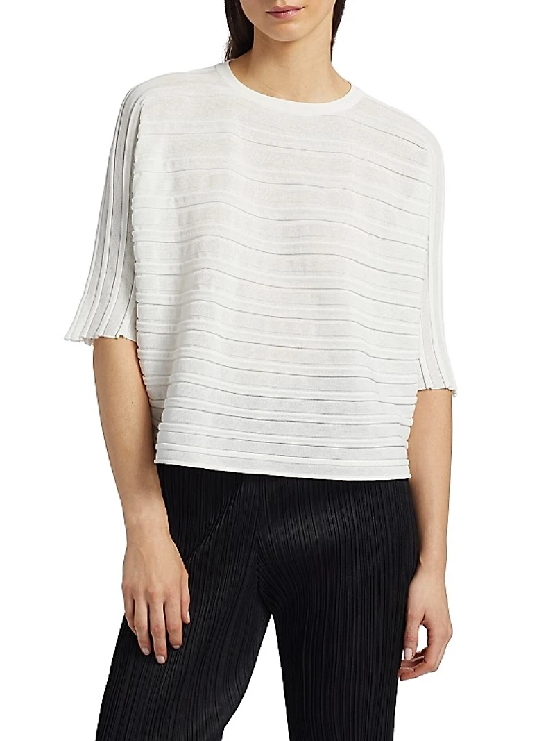 Step Plissé Knit Top
