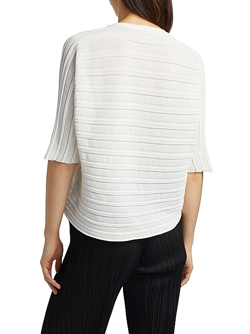 Step Plissé Knit Top