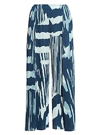 Refraction Printed Wide-Leg Pants