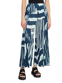 Refraction Printed Wide-Leg Pants