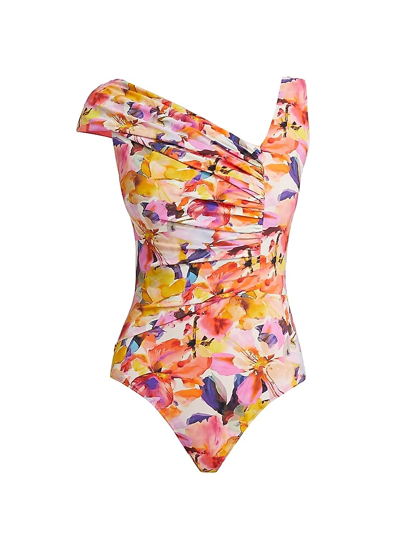 Ryobe Ruched Floral Swimsuit