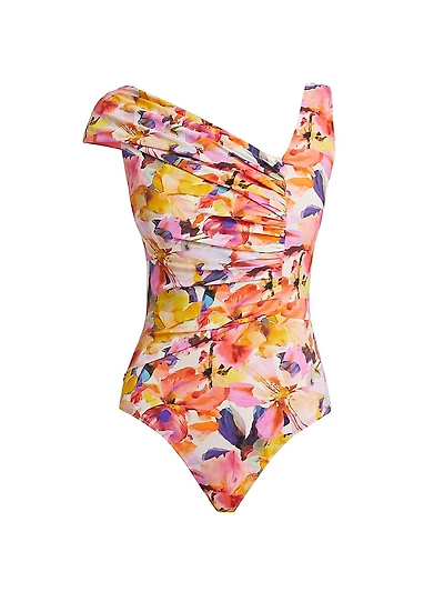 Ryobe Ruched Floral Swimsuit
