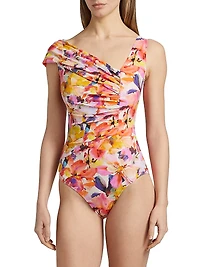 Ryobe Ruched Floral Swimsuit