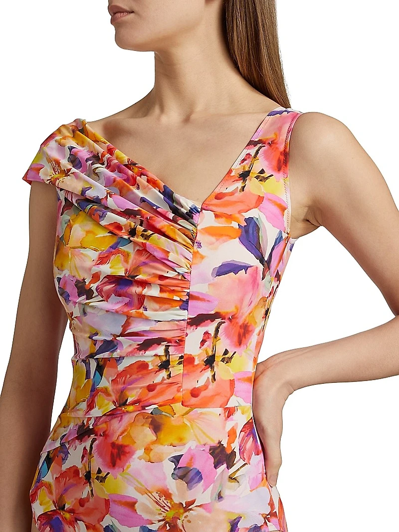 Ryobe Ruched Floral Swimsuit