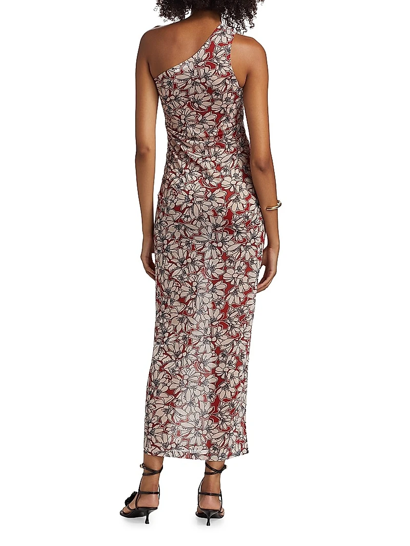 Anouk Floral One-Shoulder Maxi Dress