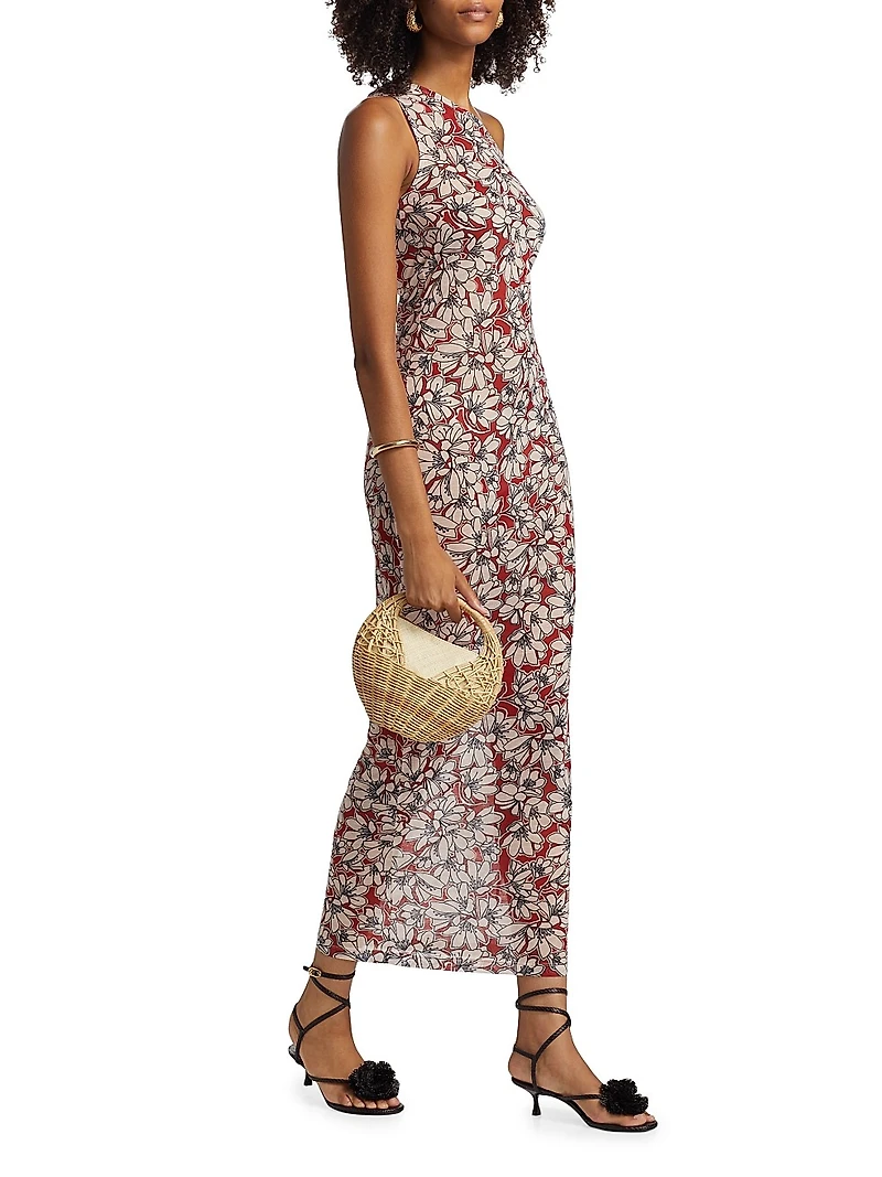 Anouk Floral One-Shoulder Maxi Dress