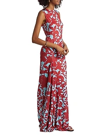 Annie Floral Stretch Jersey Maxi Dress
