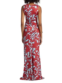 Annie Floral Stretch Jersey Maxi Dress