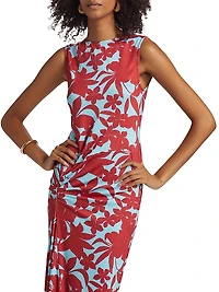 Annie Floral Stretch Jersey Maxi Dress