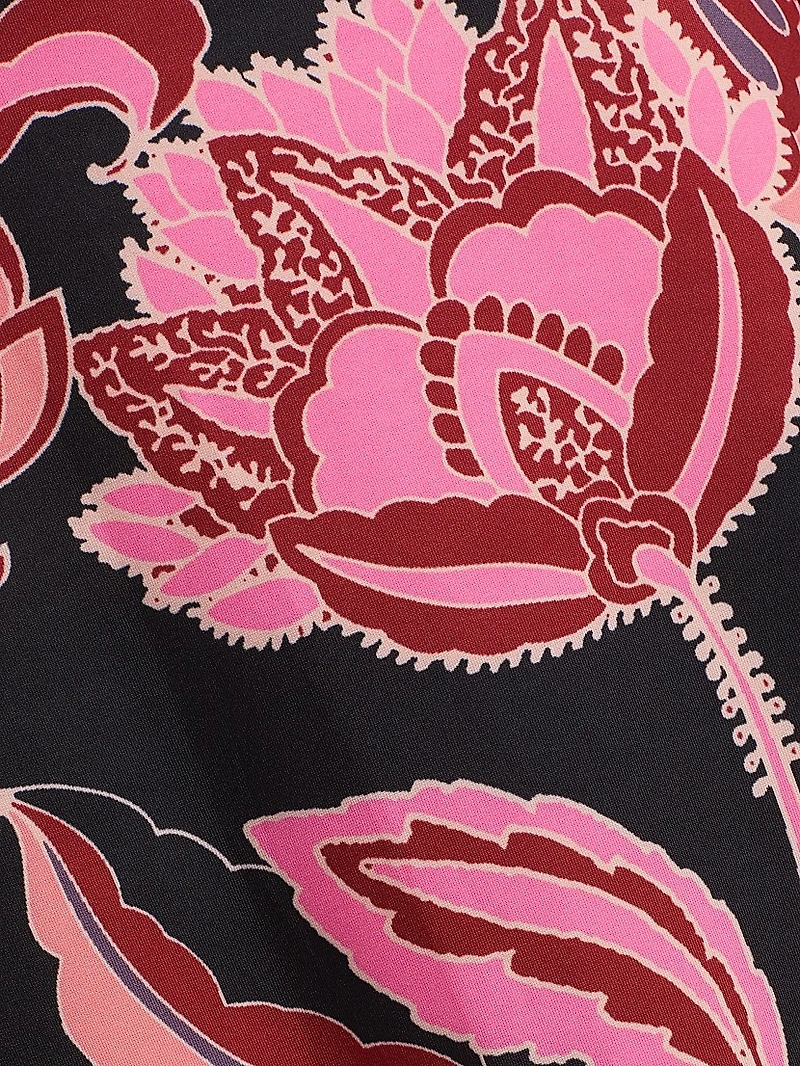 Sam Floral Stretch Jersey Body-Con Maxi Dress