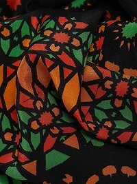 Lou Mosiac Printed Silk Maxi Dress