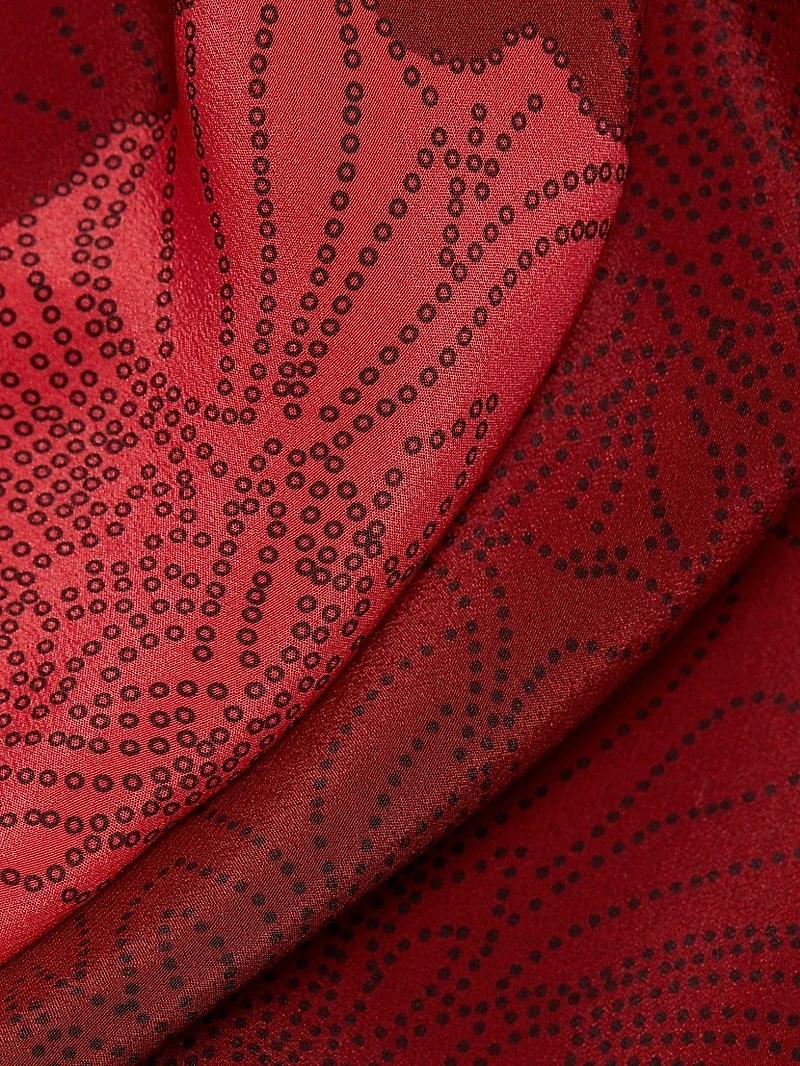 Grace Floral Silk Asymmetrical Bias-Cut Maxi Dress