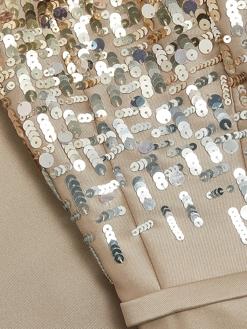 Phaedra Sequin Strapless Gown