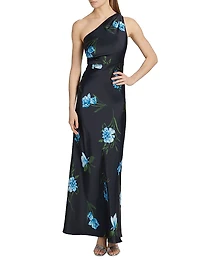 Delphine Floral One-Shoulder Maxi Dress