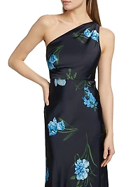 Delphine Floral One-Shoulder Maxi Dress