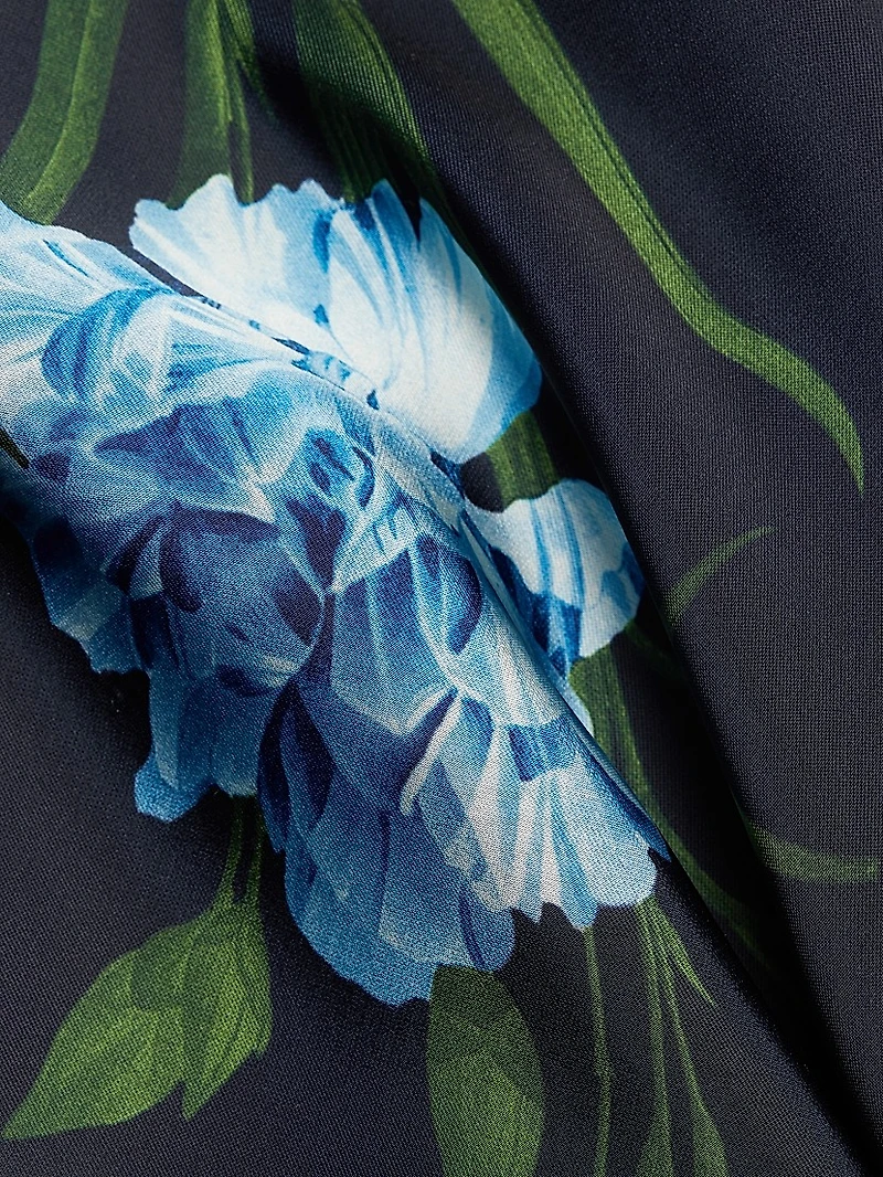 Delphine Floral One-Shoulder Maxi Dress