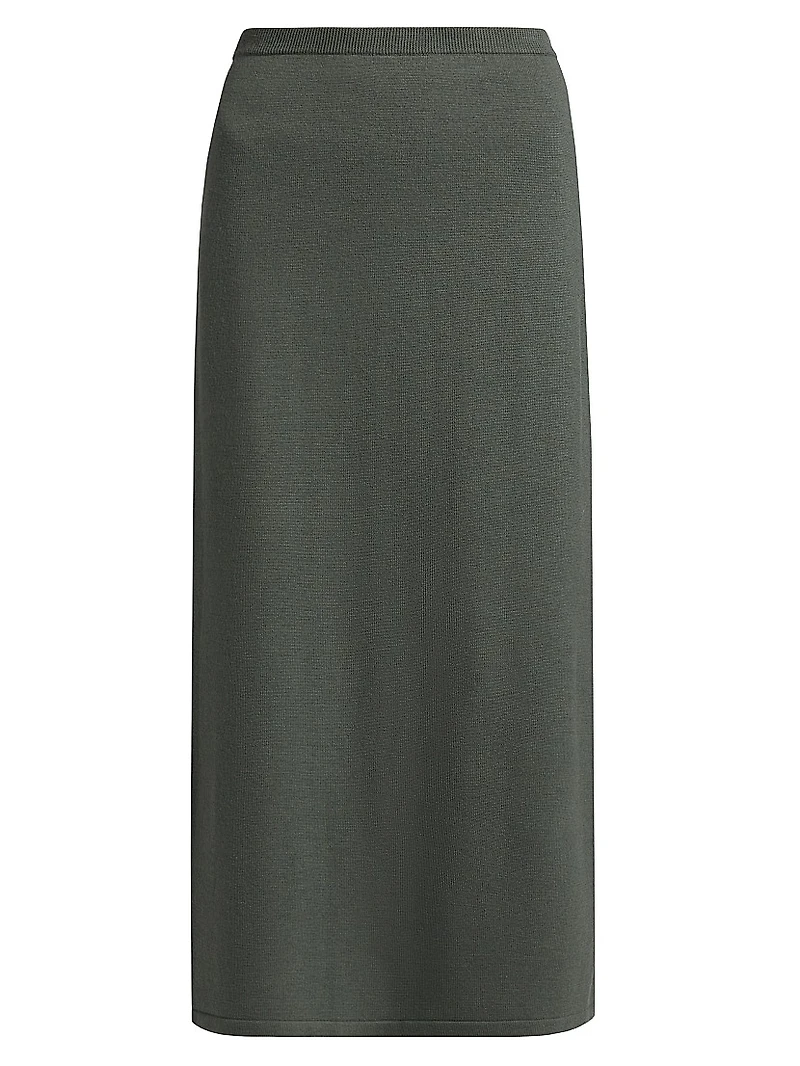 Jovina Wool Knit Midi Skirt