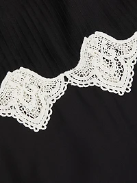 Isadora Silk Lace-Trimmed Midi-Dress