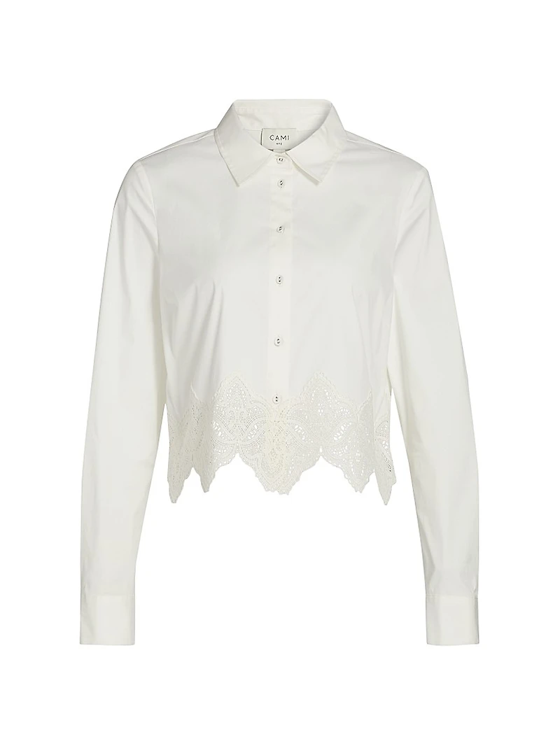 Cielo Lace-Trimmed Blouse