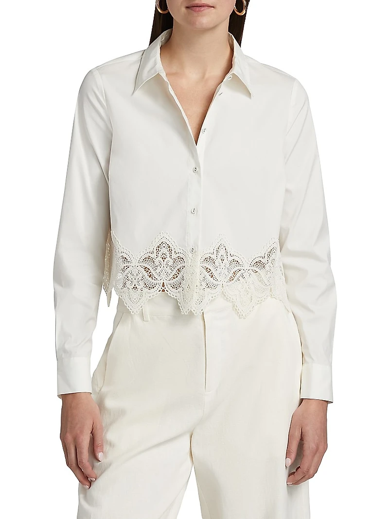 Cielo Lace-Trimmed Blouse