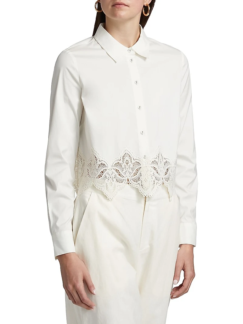 Cielo Lace-Trimmed Blouse