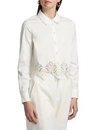 Cielo Lace-Trimmed Blouse