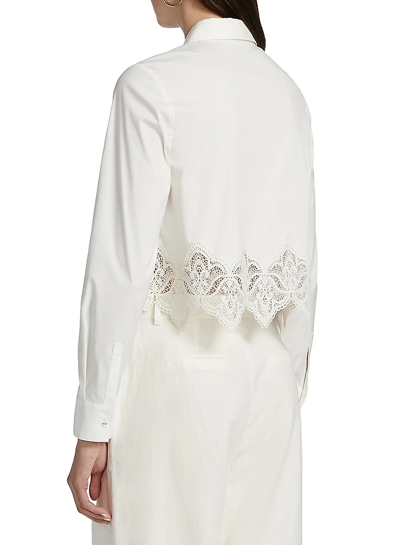 Cielo Lace-Trimmed Blouse