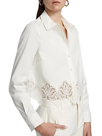 Cielo Lace-Trimmed Blouse