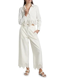 Cielo Lace-Trimmed Blouse