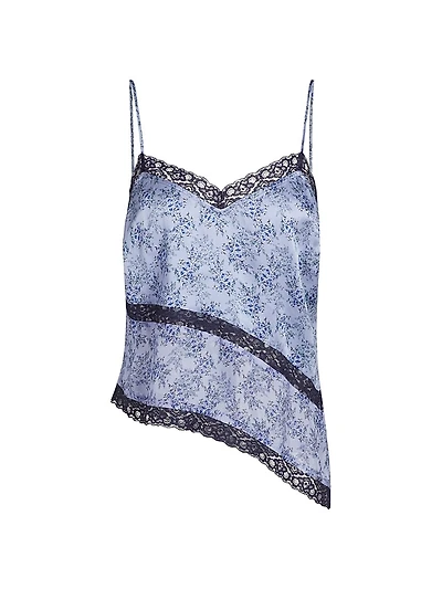 Auren Lace-Trimmed Silk Camisole