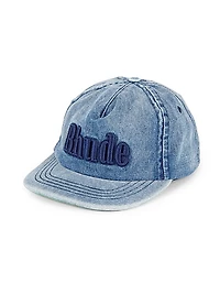 Denim Embroidered Logo Baseball Cap