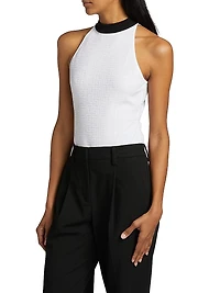 Logo Knit Sleeveless Bodysuit